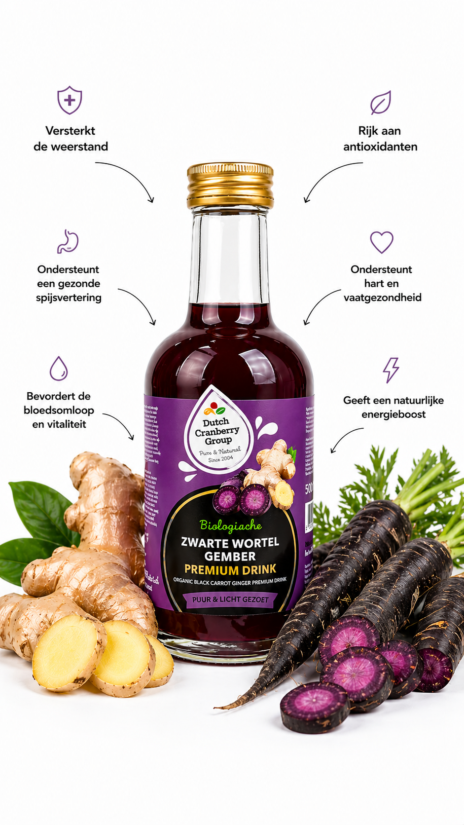 Gember & Zwarte Wortel Premium Drink